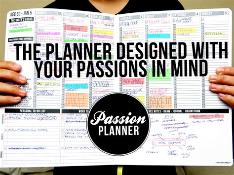 passion planner printable calendar